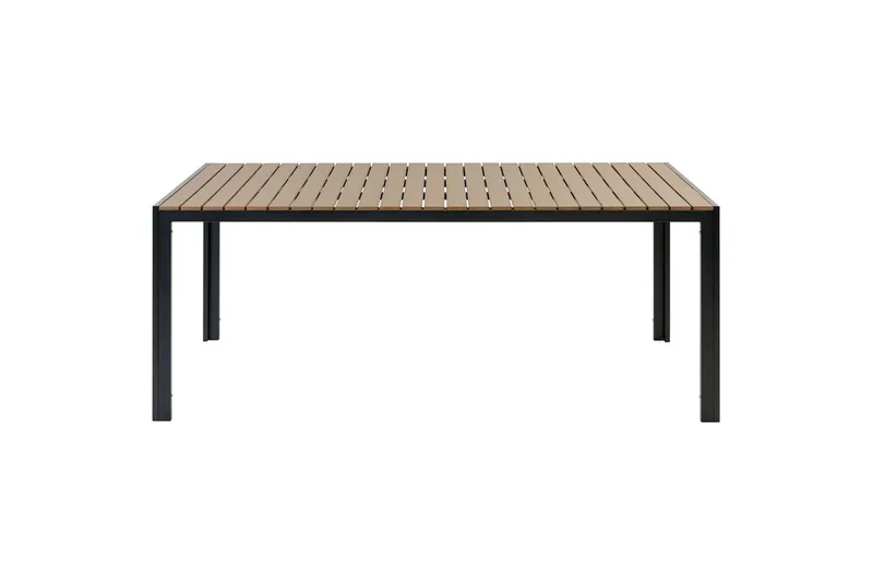 Matsalsset Beliani Nardo Ljus trä/svart Light wood||Black - Hagemøbler - Hagegruppe - Spisegrupper hage