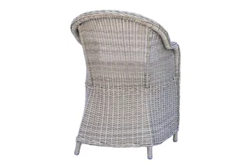 Utendørs møbelgruppe Ø 112 cm bord & 4 Belize grå stoler Grå - Grå - Hagemøbler - Hagegruppe - Spisegrupper hage