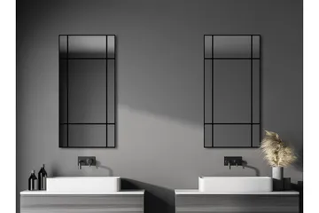 Lannabruk Speil 60x120 cm - Svart - Hus & oppussing - Kjøkken & bad - Baderom - Baderomsmøbler & baderomsinnredning - Baderomsspeil