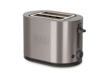 Brødrister Black+Decker 2 rom rustfritt stål - Sølv - Husholdning - Matlaging & Baking - Kjøkkenutstyr