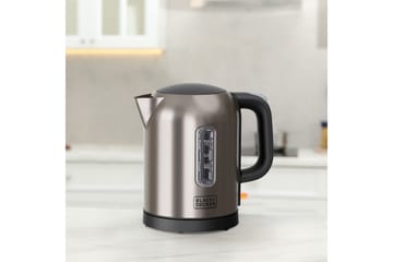Vannkoker Black+Decker 2200W 1L Børstet stål - Sølv - Husholdning - Matlaging & Baking - Kjøkkenutstyr