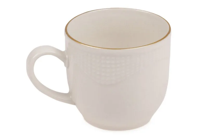 Adine Kaffeservise 12 Deler Porselen - Creme/Gull - Husholdning - Servering & borddekking - Mugger & kopper - Kaffekopp & kaffekrus