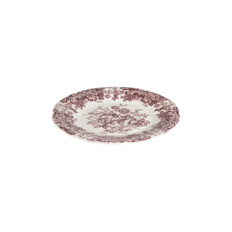 Middagsservise (24 deler) Opviq Antigue Fulya 24 (32 x 36 x 41 cm) Hvit Mørk bordeaux - Hvit og mørk burgunder - Husholdning - Servering & borddekking - Tallerkener