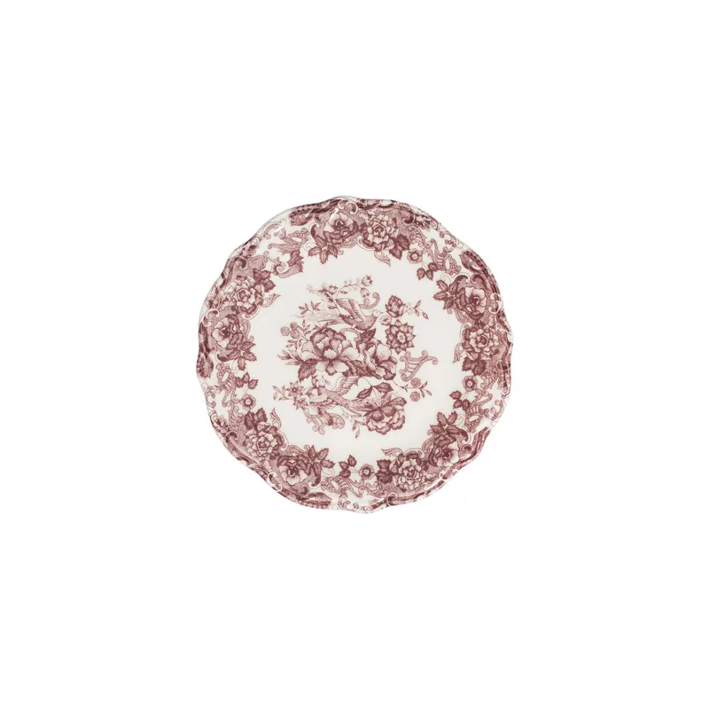 Middagsservise (24 deler) Opviq Antigue Fulya 24 (32 x 36 x 41 cm) Hvit Mørk bordeaux - Hvit og mørk burgunder - Husholdning - Servering & borddekking - Tallerkener
