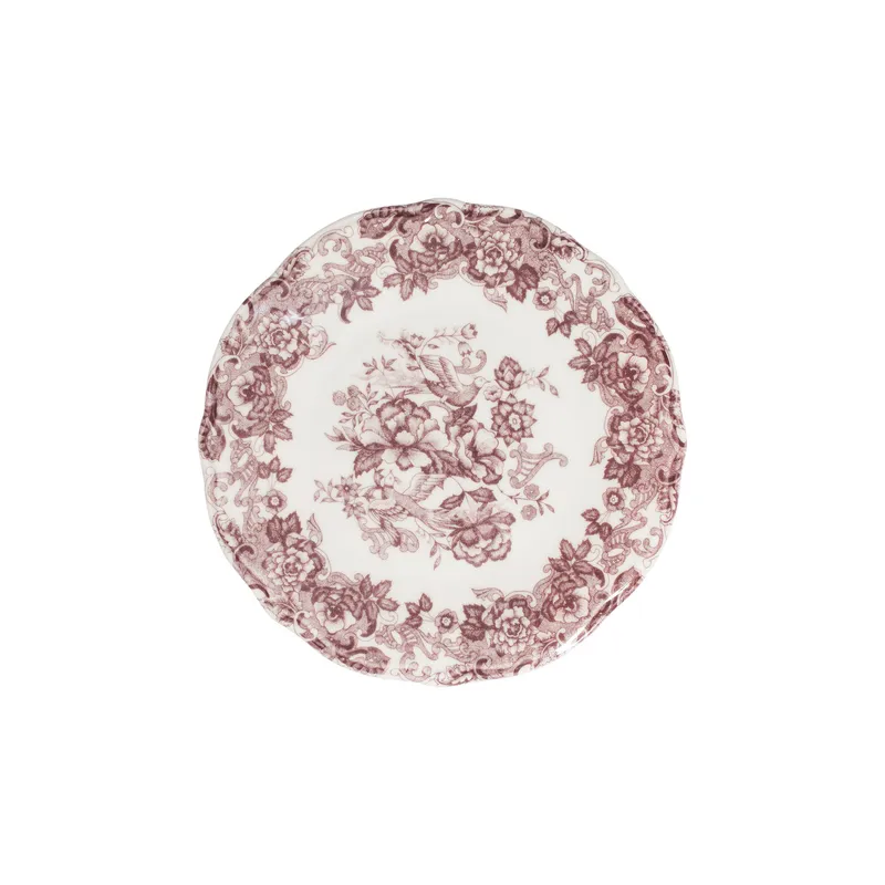 Middagsservise (24 deler) Opviq Antigue Fulya 24 (32 x 36 x 41 cm) Hvit Mørk bordeaux - Hvit og mørk burgunder - Husholdning - Servering & borddekking - Tallerkener