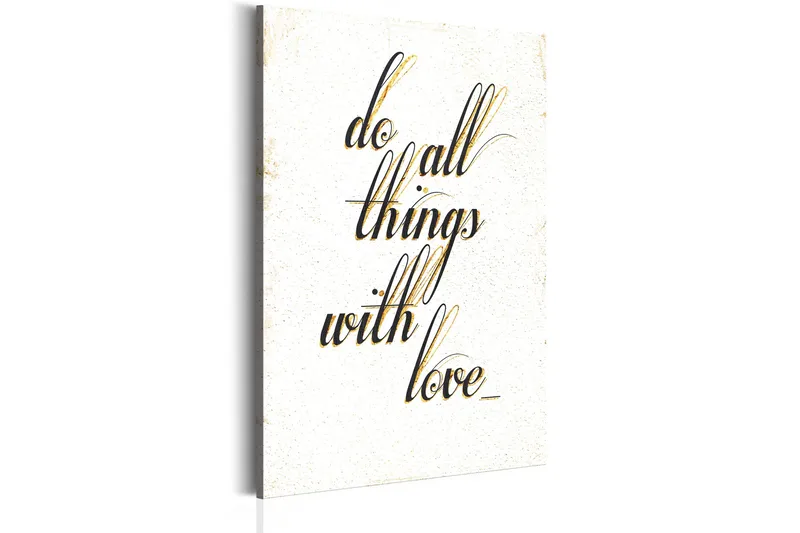 Bilde My Home Things With Love 40x60 - Artgeist sp. z o. o. - Innredning - Bilder & kunst - Lerretsbilder