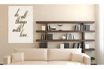 Bilde My Home Things With Love 40x60 - Artgeist sp. z o. o. - Innredning - Bilder & kunst - Lerretsbilder