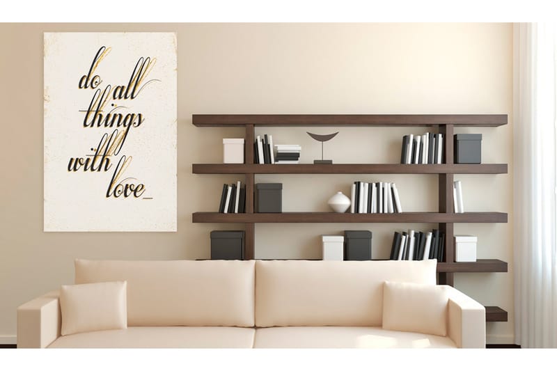 Bilde My Home Things With Love 40x60 - Artgeist sp. z o. o. - Innredning - Bilder & kunst - Lerretsbilder