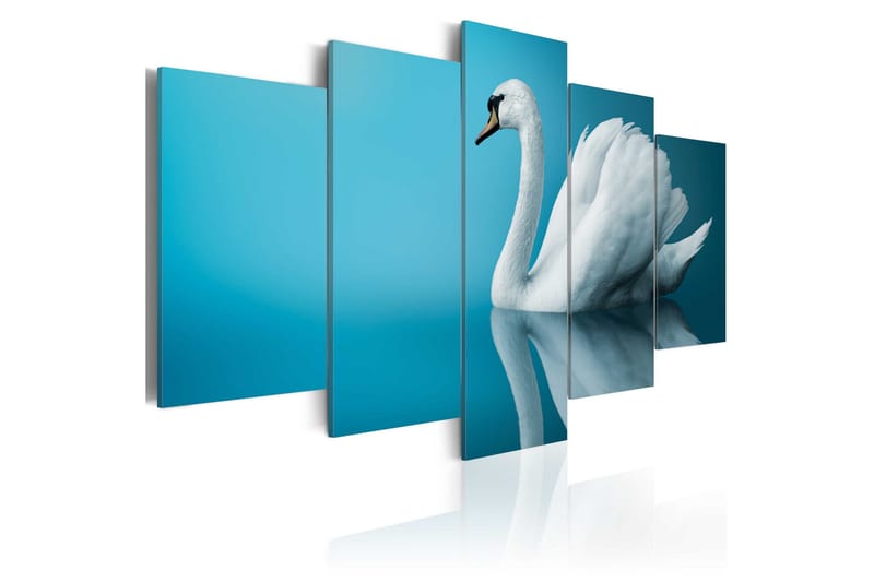 Bilde A Swan In Blue 200x100 - Artgeist sp. z o. o. - Innredning - Bilder & kunst - Lerretsbilder