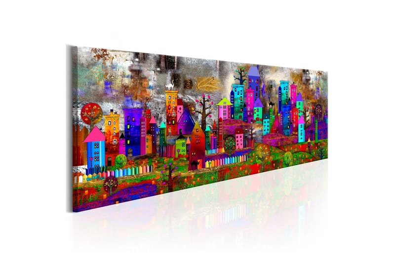 Bilde Fantasy City 135x45 - Artgeist sp. z o. o. - Innredning - Bilder & kunst - Lerretsbilder