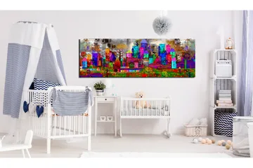 Bilde Fantasy City 135x45 - Artgeist sp. z o. o. - Innredning - Bilder & kunst - Lerretsbilder