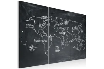 Bilde Geografitime Italiensk Språk Triptyk 120x80 - Artgeist sp. z o. o. - Innredning - Bilder & kunst - Lerretsbilder