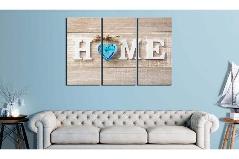 Bilde Home Blue Love 90x60 - Artgeist sp. z o. o. - Innredning - Bilder & kunst - Lerretsbilder