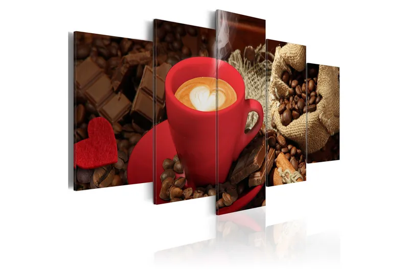 Bilde Love Espresso 100x50 - Artgeist sp. z o. o. - Innredning - Bilder & kunst - Lerretsbilder