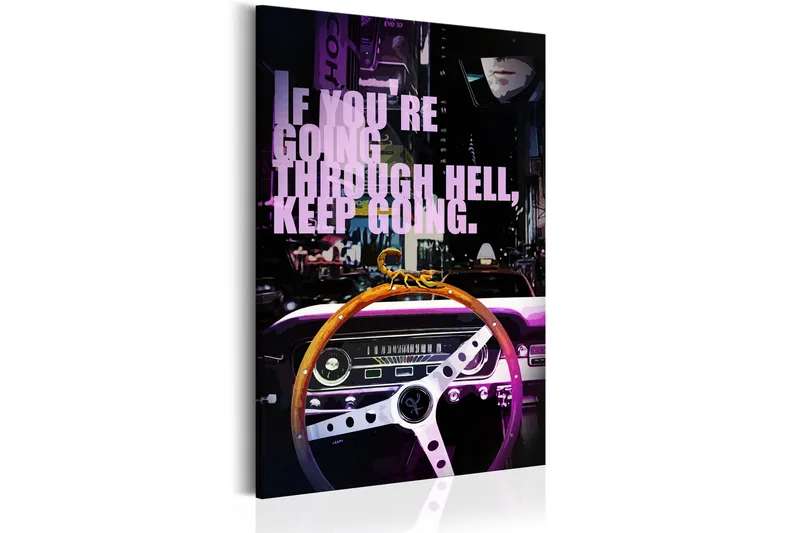 Bilde Night Road 40x60 - Artgeist sp. z o. o. - Innredning - Bilder & kunst - Lerretsbilder