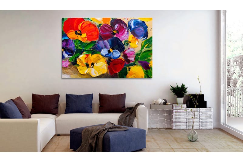 Tavle Spring Pansies 60X40 - Artgeist sp. z o. o. - Innredning - Bilder & kunst - Lerretsbilder