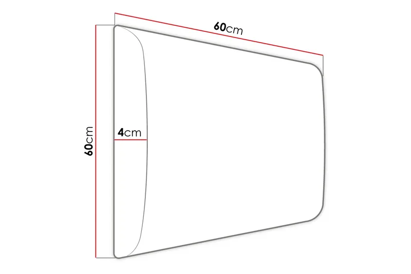 Zaratuz Polstret veggpanel 60x60 cm - Mørkegrå - Innredning - Dekorasjon