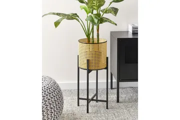 Inomhuskruka Beliani Fallopia Beige||Black - Innredning - Krukker
