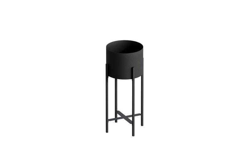 Dekorativ potte Mirven Svart 23 x 23 x 48 cm, 23 x 23 x 48 cm