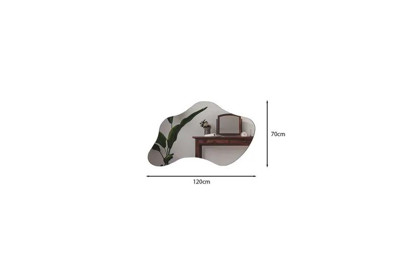 Kelon Vegghengt Speil 60 cm - Sort - Innredning - Speil - Veggspeil