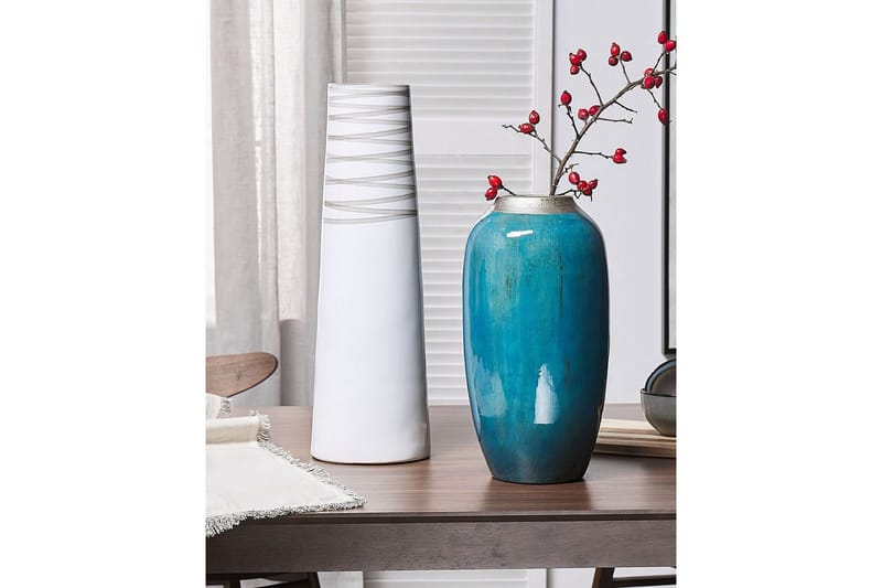 Dekorationsvas Beliani Tarragona White||Grey - Innredning - Vaser