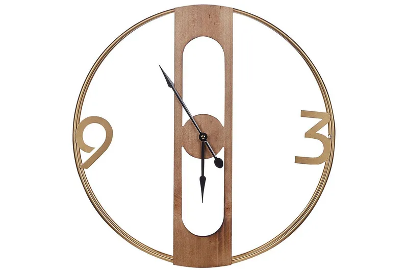 Väggklocka Beliani Mulhouse Light colored wood