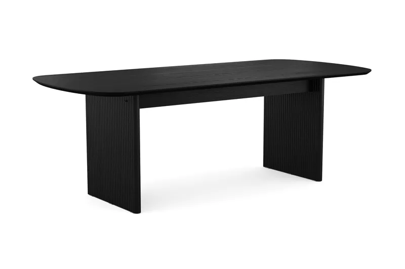 Alma rektangulært spisebord 220x100 cm finér - Svart - Møbler - Bord - Spisebord & kjøkkenbord
