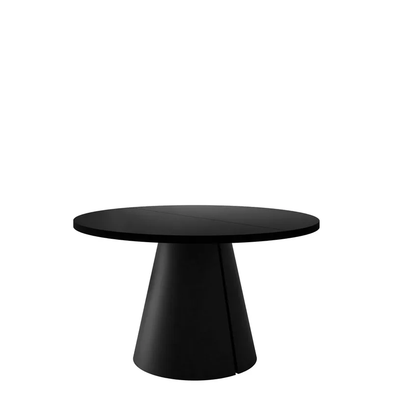 Aurion Spisebord rundt uttrekkbart 120-196 cm, svart