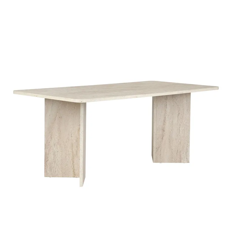 Cadron spisebord 180 cm rektangulært, Travertin