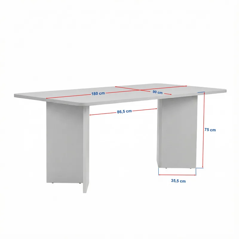 Cadron spisebord 180 cm rektangulært - Travertin - Møbler - Bord - Spisebord & kjøkkenbord
