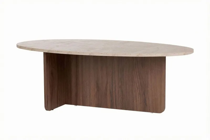 Ceyra Sofabord 120x40x65 cm, Travertine Walnut