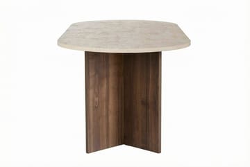 Dano Spisebord Ovalt 200 cm - Travertine Walnut - Møbler - Bord - Spisebord & kjøkkenbord