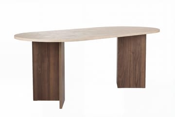 Dano Spisebord Ovalt 200 cm - Travertine Walnut - Møbler - Bord - Spisebord & kjøkkenbord
