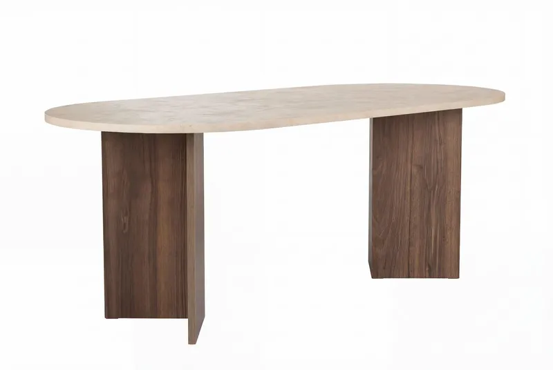 Dano Spisebord Ovalt 200 cm - Travertine Walnut - Møbler - Bord - Spisebord & kjøkkenbord