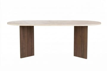 Dano Spisebord Ovalt 200 cm - Travertine Walnut - Møbler - Bord - Spisebord & kjøkkenbord