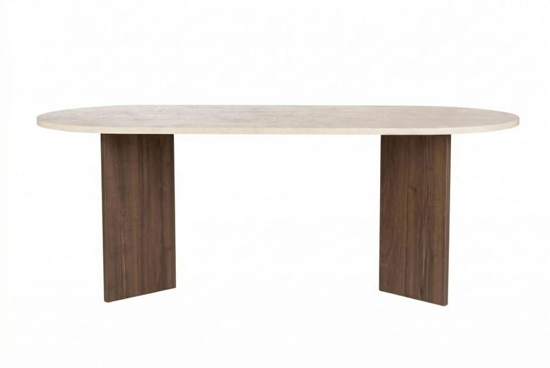 Dano Spisebord Ovalt 200 cm - Travertine Walnut - Møbler - Bord - Spisebord & kjøkkenbord