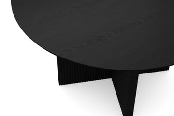 Edda Rundt Spisebord 130 cm Finér - Svart - Møbler - Bord - Spisebord & kjøkkenbord