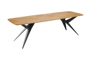 Elvora Matbord 160 cm Rektangulær - Hvit/Svart - Møbler - Bord - Spisebord & kjøkkenbord