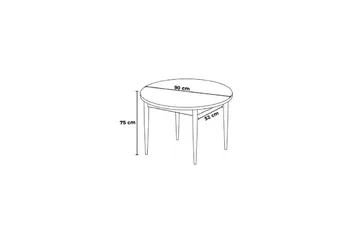 Farefax Spisebord 90 cm Rund - Hvit Marmor/Hvit - Møbler - Bord - Spisebord & kjøkkenbord