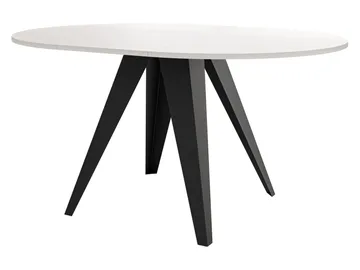 Hoban Spisebord rundt uttrekkbart 100-138 cm - svart (svart marmortopp) - Møbler - Bord - Spisebord & kjøkkenbord