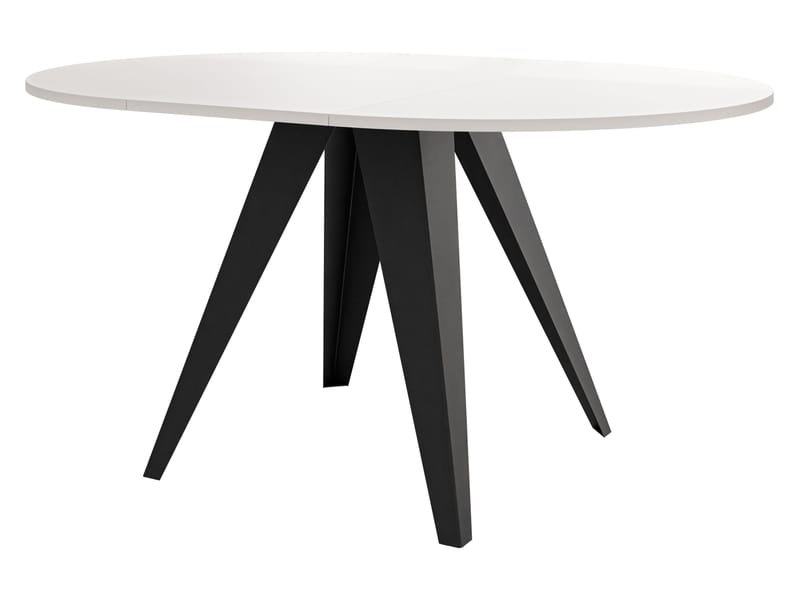 Hoban Spisebord rundt uttrekkbart 100-138 cm - svart (svart marmortopp) - Møbler - Bord - Spisebord & kjøkkenbord