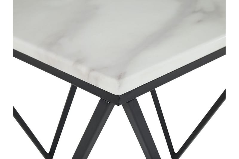 Charmlee Avlastningsbord 50 cm - Hvit / Svart - Møbler - Bord - Avlastningsbord - Brettbord og småbord