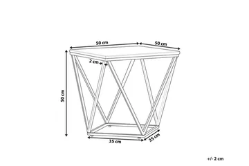 Charmlee Avlastningsbord 50 cm - Hvit / Svart - Møbler - Bord - Avlastningsbord - Brettbord og småbord