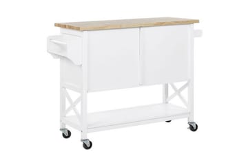 Melesse Serveringsvogn 102 cm - Hvit - Møbler - Bord - Avlastningsbord - Brettbord og småbord