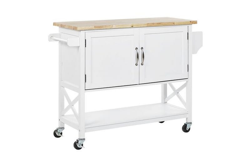 Melesse Serveringsvogn 102 cm - Hvit - Møbler - Bord - Avlastningsbord - Brettbord og småbord