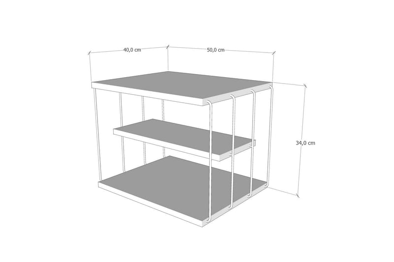 Side Table Hvit|Svart - Hvit / Svart - Møbler - Bord - Avlastningsbord - Brettbord og småbord