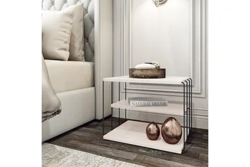 Side Table Hvit|Svart - Hvit / Svart - Møbler - Bord - Avlastningsbord - Brettbord og småbord