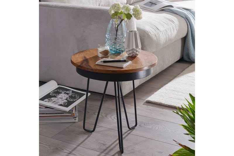 Sidobord & lampbord Wohnling Brun, Svart - Møbler - Bord - Avlastningsbord - Brettbord og småbord