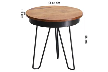 Sidobord & lampbord Wohnling Brun, Svart - Møbler - Bord - Avlastningsbord - Brettbord og småbord