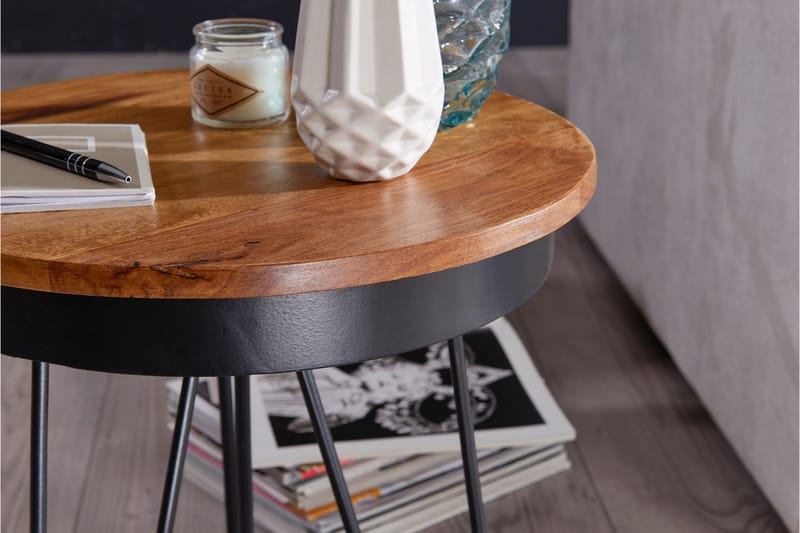 Sidobord & lampbord Wohnling Brun, Svart - Møbler - Bord - Avlastningsbord - Brettbord og småbord